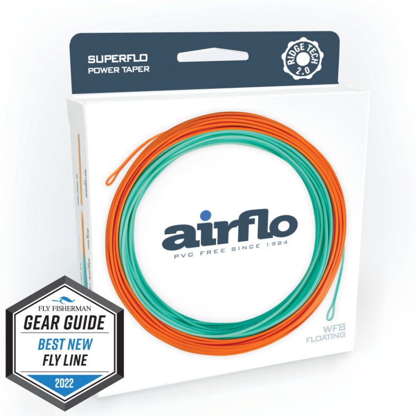 Airflo Ridge 2.0 Superflo Power Taper Fly Line in Cyan Blaze